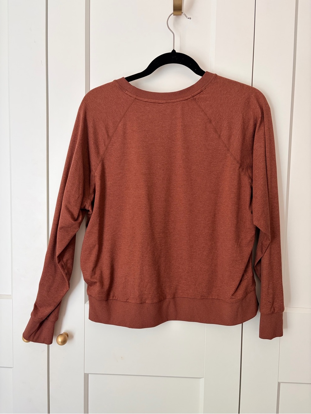 Vuori Women's Halo Heathered Rust /Terra Cotta Crewneck Sweater | M - Picture 3 of 4